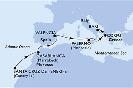 MSC Opera - Španělsko, Maroko, Itálie, Řecko (Santa Cruz de Tenerife)