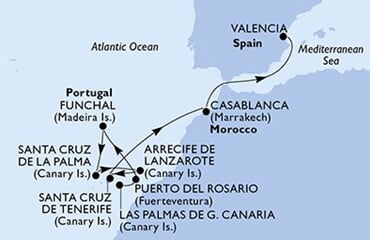MSC Opera - Španělsko, Portugalsko, Maroko (Las Palmas)
