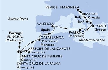 MSC Opera - Portugalsko, Španělsko, Maroko, Itálie, Řecko, ... (Funchal)