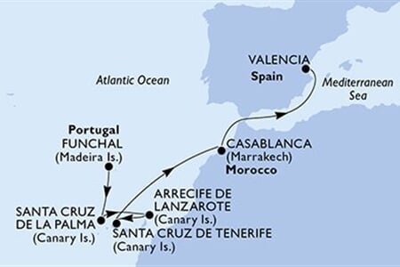 MSC Opera - Portugalsko, Španělsko, Maroko (Funchal)