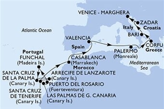 MSC Opera - Španělsko, Portugalsko, Maroko, Itálie, Řecko, ... (Las Palmas)