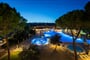 Večerní pohled na bazény, Cala Liberotto, Orosei, Sardinie