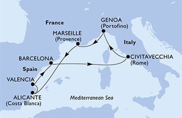 MSC Magnifica - Itálie, Francie, Španělsko (z Janova)