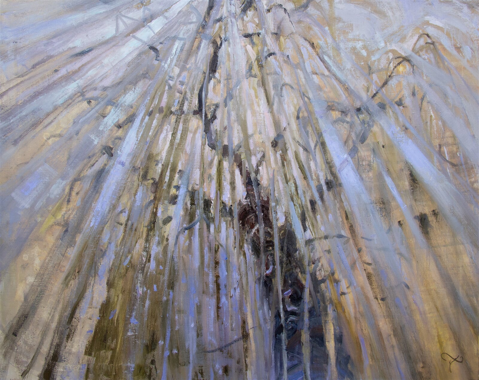 Adéla Topolová: Stříbrné stuhy, 80 × 100 cm