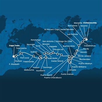 Trasa plavby CDE-CIV99A01