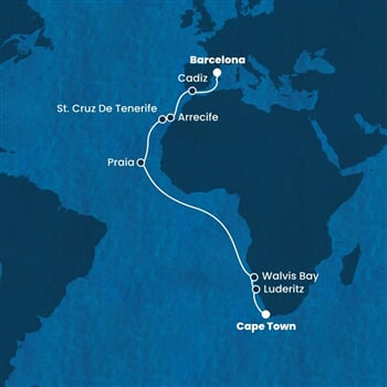 Trasa plavby CDE-CPT20A01