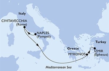 MSC Divina - Itálie, Brazílie, Řecko, Turecko (Neapol)
