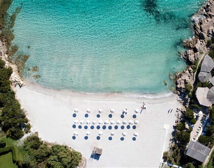 Pláž, Porto Cervo, Sardinie