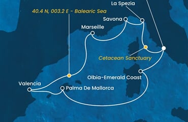 Costa Pacifica - Itálie, Španělsko, Francie (z Civitavecchie)