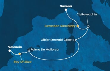 Costa Pacifica - Itálie, Španělsko (ze Savony)