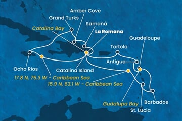 Costa Fascinosa - Dominikán.rep., Jamajka, Turks a Caicos, Nizozemské Antily, Panenské o. (britské) (z La Romana)