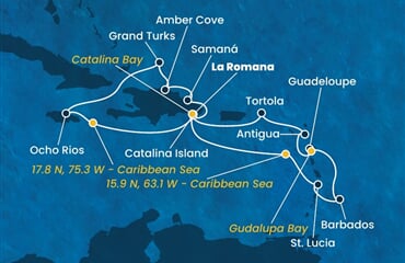 Costa Fascinosa - Dominikán.rep., Jamajka, Turks a Caicos, Nizozemské Antily, Panenské o. (britské) (z La Romana)