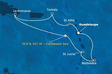 Costa Fascinosa - Nizozemské Antily, Panenské o. (britské), Dominikán.rep. (Pointe-a-Pitre)