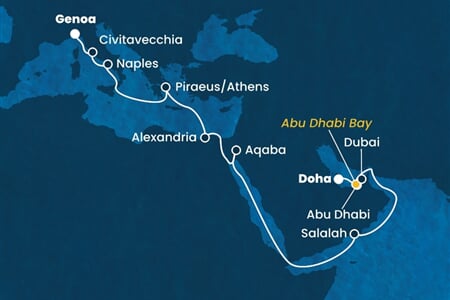 Costa Smeralda - Katar, Arabské emiráty, Omán, Jordánsko, Egypt, ... (Dauhá)