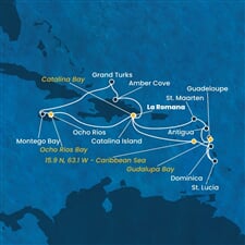Costa Fascinosa - Dominikán.rep., Jamajka, Turks a Caicos, Dominika, Nizozemské Antily (z La Romana)