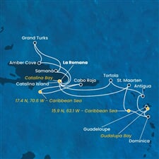 Costa Fascinosa - Dominikán.rep., Nizozemské Antily, Dominika, Panenské o. (britské), Turks a Caicos (z La Romana)
