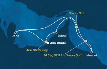 Costa Smeralda - Arabské emiráty, Omán, Katar (z Abú Dhabí)