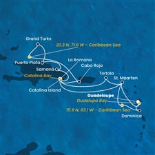 Costa Fascinosa - Nizozemské Antily, Panenské o. (britské), Dominikán.rep., Turks a Caicos, Dominika (Pointe-a-Pitre)