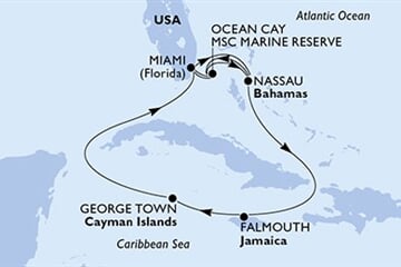 MSC Seascape - USA, Bahamy, Jamajka, Kajmanské o. (z Miami)