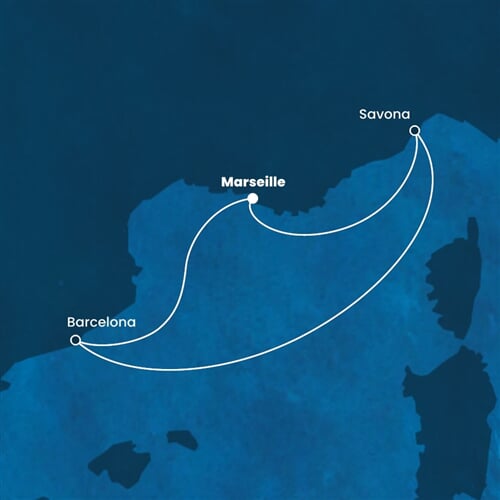 Trasa plavby CFO-MRS04A22