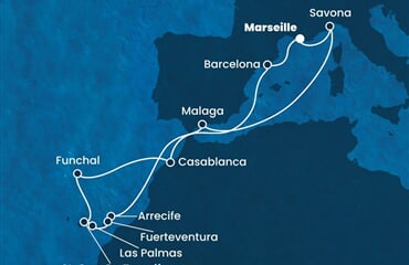 Costa Fortuna - Francie, Itálie, Španělsko, Portugalsko, Maroko (z Marseille)