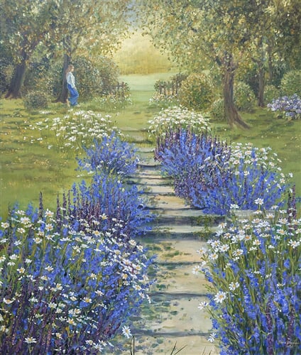 Čekání na milého, olej na plátně, 100 x115 cm