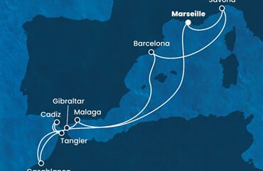 Costa Diadema - Francie, Itálie, Španělsko, Maroko, Velká Británie (z Marseille)