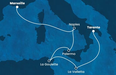 Costa Fascinosa - Malta, Tunisko, Itálie, Francie (Taranto)