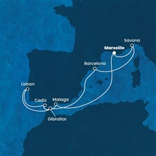 Costa Diadema - Francie, Itálie, Španělsko, Velká Británie, Portugalsko (z Marseille)