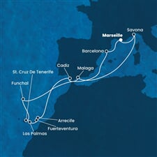 Costa Diadema - Francie, Itálie, Španělsko, Portugalsko (z Marseille)