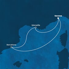 Costa Diadema - Itálie, Španělsko, Francie (ze Savony)