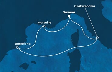 Costa Fortuna - Itálie, Španělsko, Francie (ze Savony)