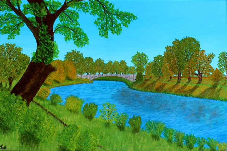 Most 'Kameňák' přes Labe v Hradci Králové