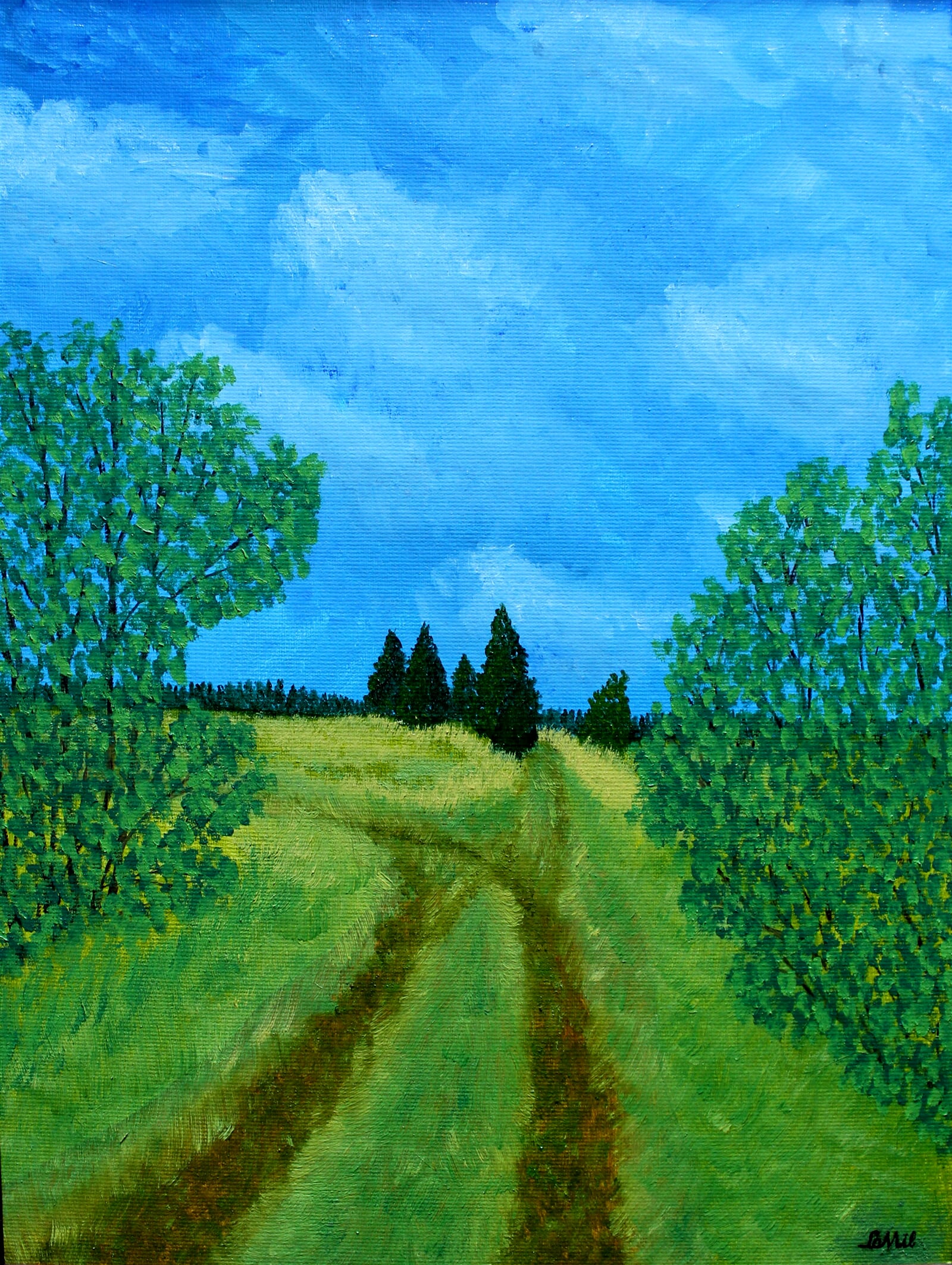 Milan Laštovička: Blíží se bouřka, 40 × 30 cm
