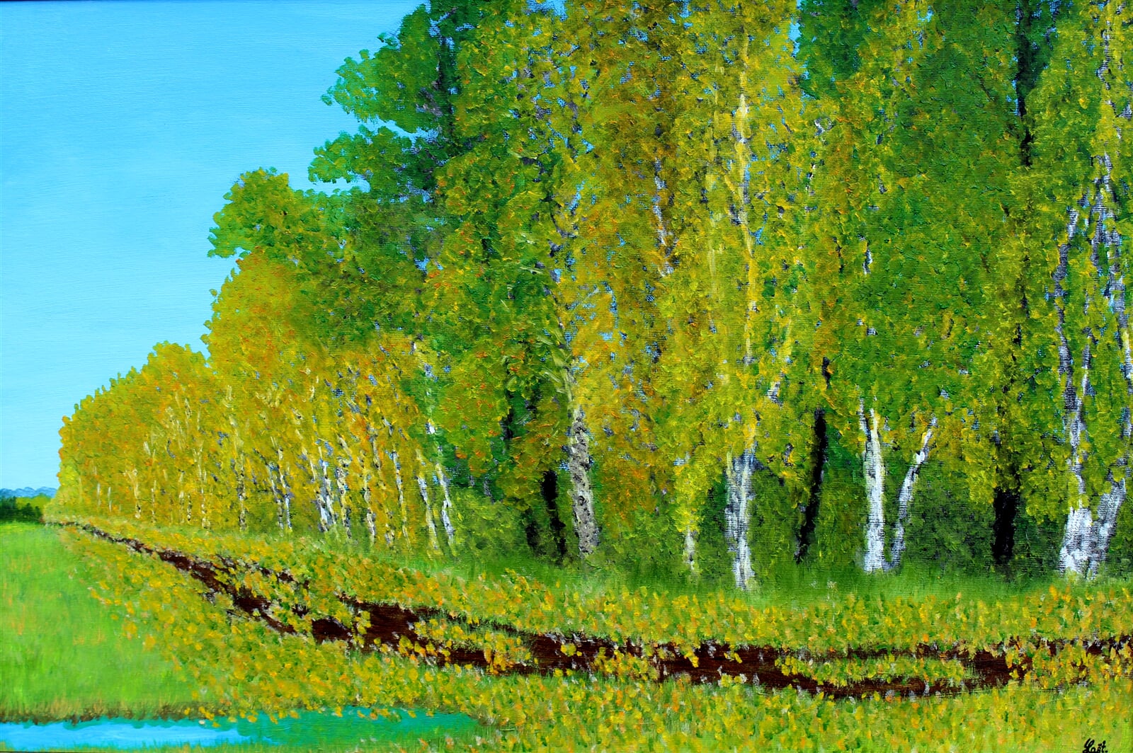 Milan Laštovička: Pěšina, 40 × 60 cm