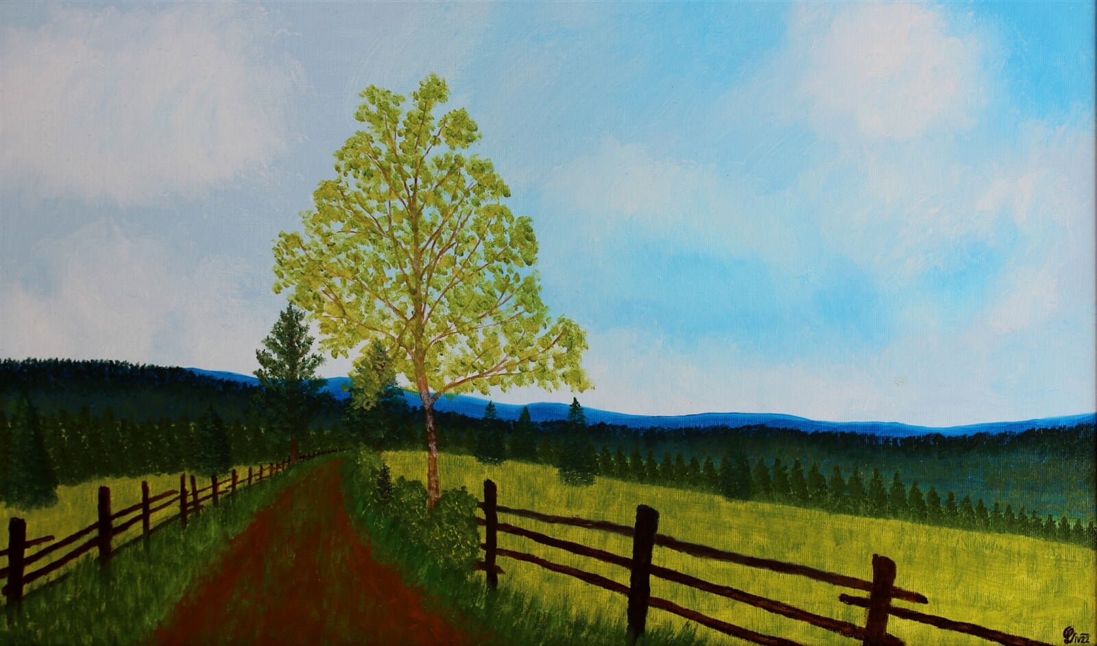 Milan Laštovička: Horní Bečva, 30 × 50 cm