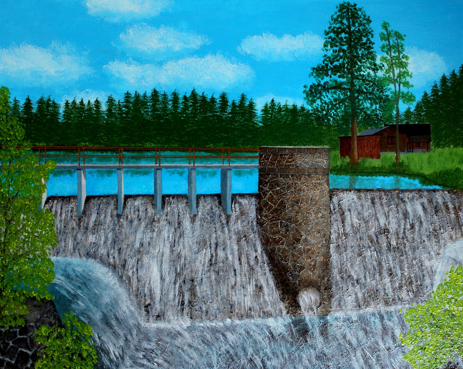 Milan Laštovička: Rybník Dolní Peklo, 40 × 50 cm