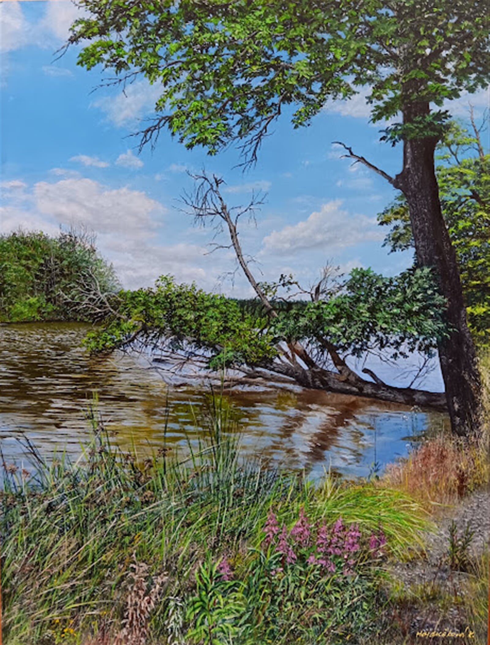 Kamila Hajdušková: Rybník Smutný, 40 × 30 cm