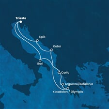 Costa Deliziosa - Itálie, Řecko, Černá Hora, Chorvatsko (z Terstu)