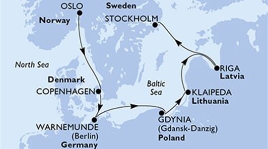 MSC Poesia - Norsko, Dánsko, Německo, Polsko, Litva, ... (Oslo)