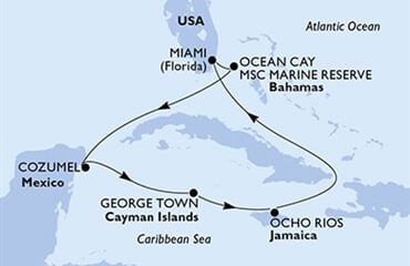 MSC Divina - USA, Bahamy, Mexiko, Kajmanské o., Jamajka (z Miami)