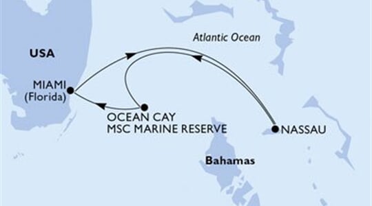 MSC Seaside - USA, Bahamy (z Miami)