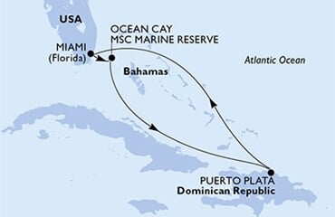 MSC Seaside - USA, Bahamy, Dominikán.rep. (z Miami)