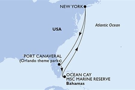 MSC MERAVIGLIA - USA, Bahamy (z New Yorku)