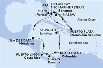 MSC Divina - USA, Dominikán.rep., Bahamy, Jamajka, Kolumbie, ... (z Miami)