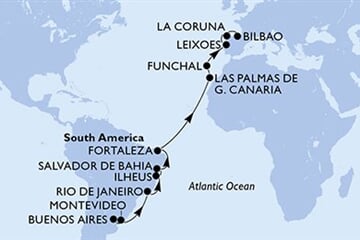 MSC POESIA - Argentina, Uruguay, Brazílie, Španělsko, Portugalsko (Buenos Aires)