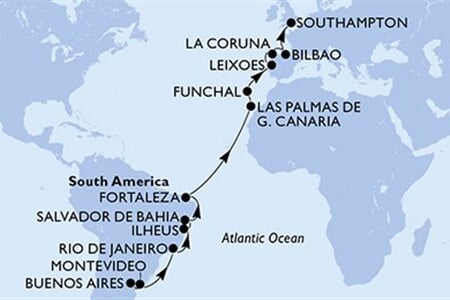 MSC POESIA - Argentina, Uruguay, Brazílie, Španělsko, Portugalsko, ... (Buenos Aires)