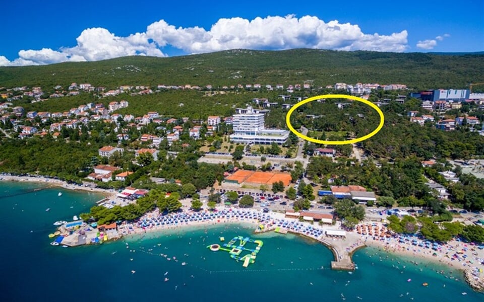 Omorika Annex (pavilony) - Pozice Annex Omorika, velký hotel = mateřský hotel Omorika - Crikvenica - 101 CK Zemek - Chorvatsko