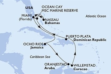 MSC DIVINA - USA, Jamajka, Aruba, Dominikán.rep., Bahamy (z Miami)