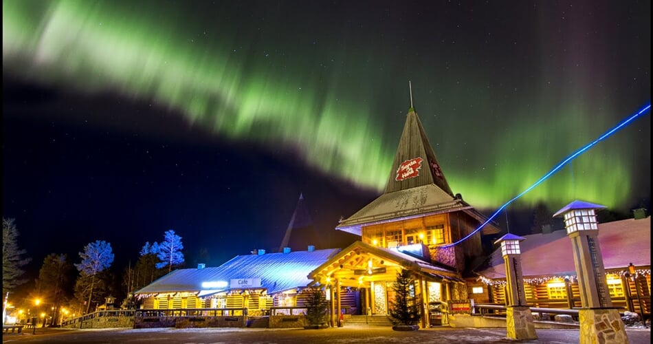 Polární záře nad Rovaniemi